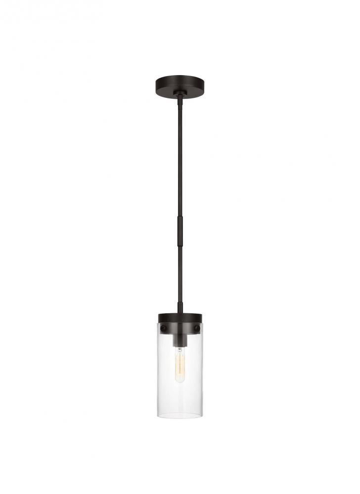 Visual Comfort Studio Garrett Medium Cylinder Pendant Aged Iron
