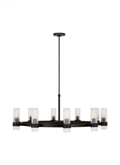 Visual Comfort Studio Geneva 8 Light Chandelier Aged Iron
