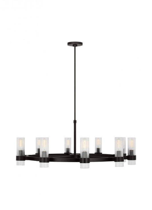 Visual Comfort Studio Geneva 8 Light Large Chandelier Aged Iron