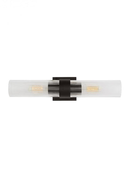Visual Comfort Studio Geneva 2 Light Linear Wall Sconce Aged Iron