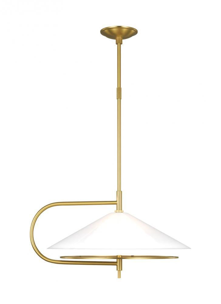 Visual Comfort Studio Gesture 2 Light Pendant Burnished Brass