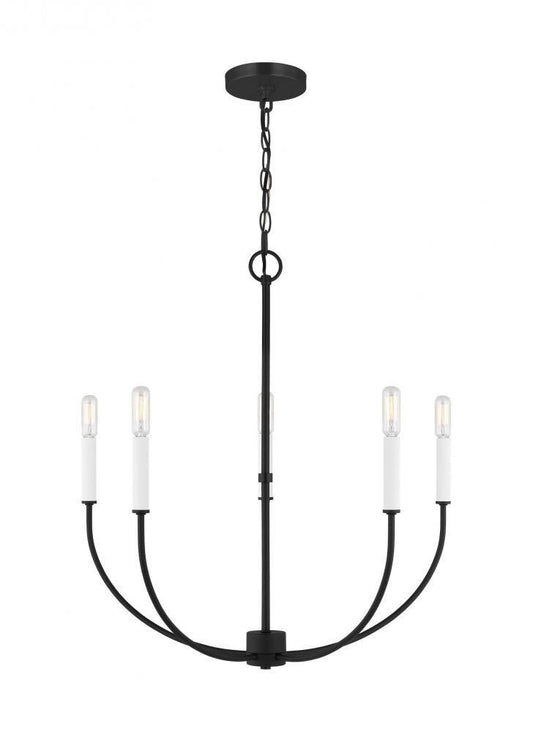 Visual Comfort Studio Greenwich 5 Light LED Chandelier Midnight Black