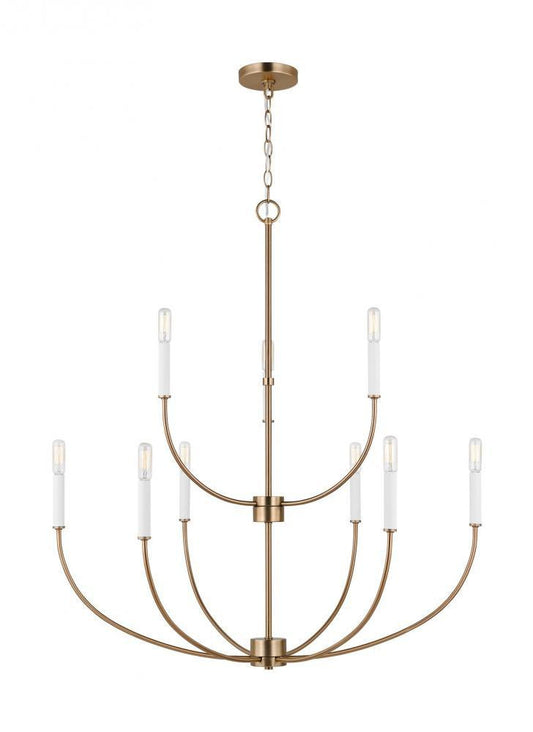 Visual Comfort Studio Greenwich 9 Light Chandelier Satin Brass