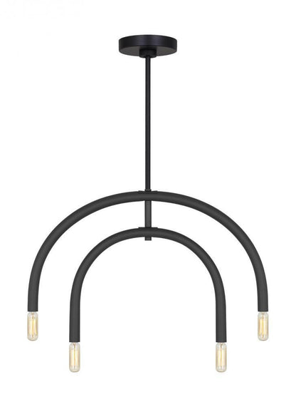 Visual Comfort Studio Hadden 4 Light Medium Chandelier Midnight Black