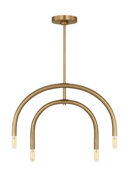Visual Comfort Studio Hadden 4 Light Medium Chandelier Satin Brass