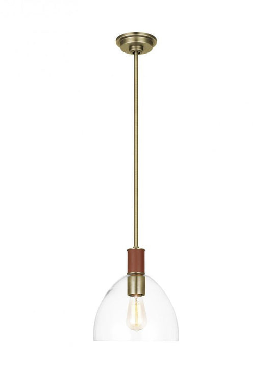Visual Comfort Studio Hadley Small Pendant Time Worn Brass