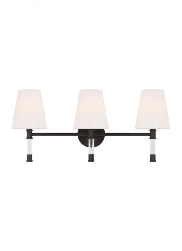 Visual Comfort Studio Hanover 3 Light Vanity Light Aged Iron