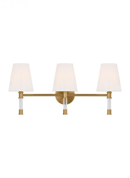 Visual Comfort Studio Hanover 3 Light Vanity Light Burnished Brass