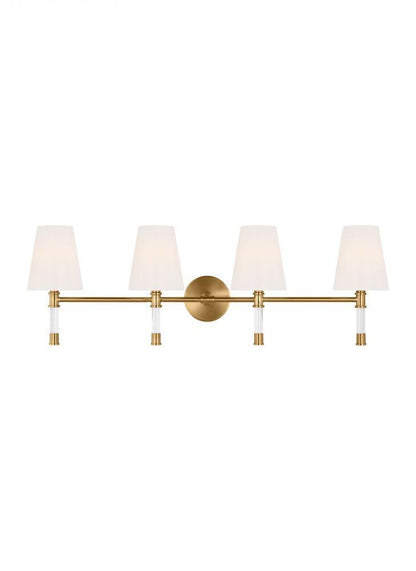 Visual Comfort Studio Hanover 4 Light Vanity Light Burnished Brass