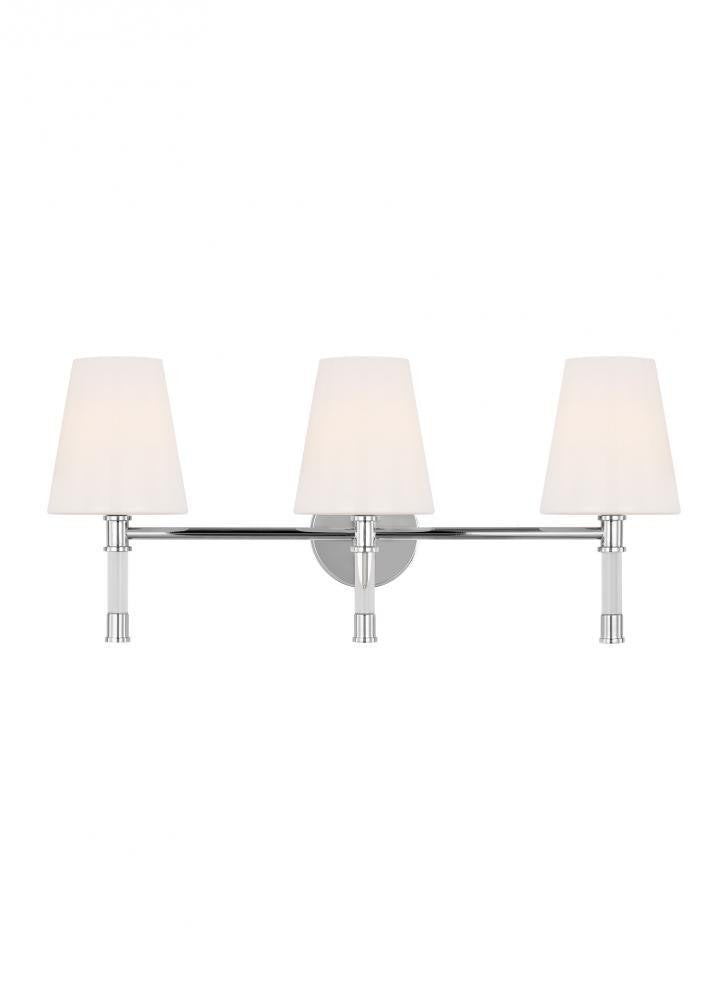 Visual Comfort Studio Hanover 3 Light Vanity Light Polished Nickel