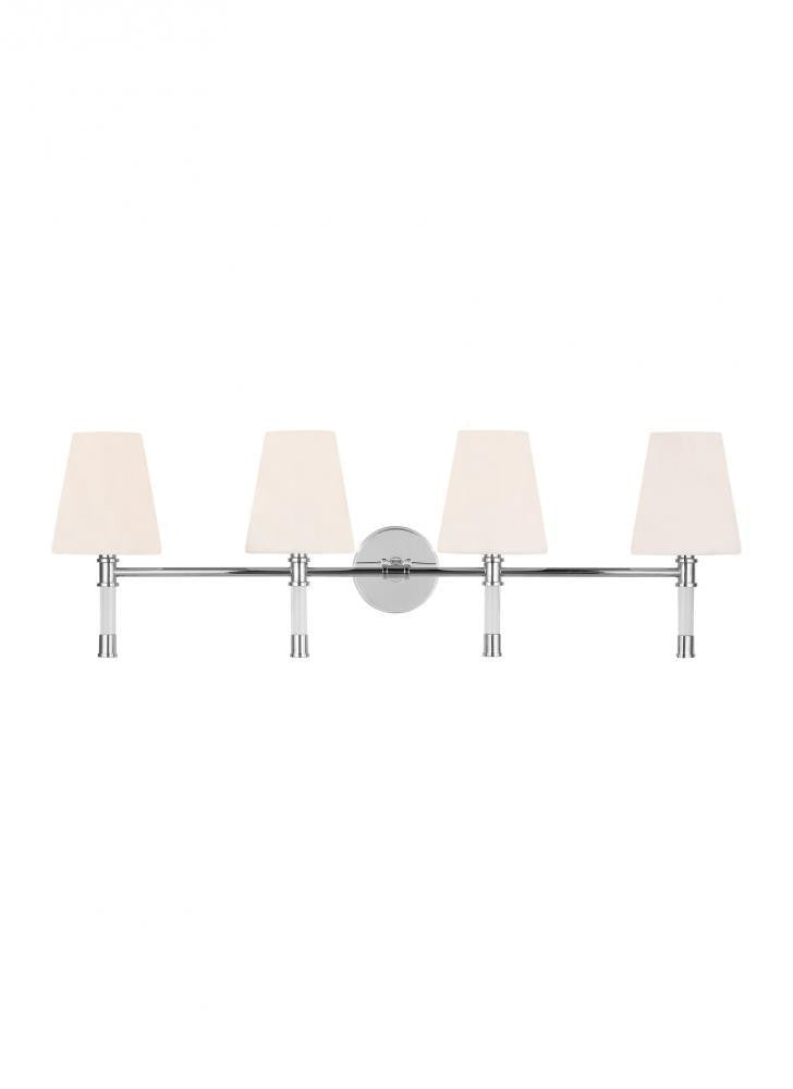 Visual Comfort Studio Hanover 4 Light Vanity Light Polished Nickel