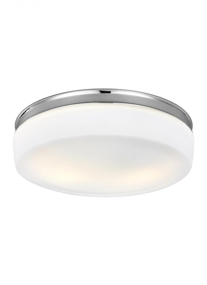 Visual Comfort Studio Issen 2 Light Flush Mount Chrome