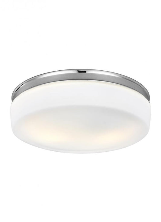 Visual Comfort Studio Issen 2 Light Flush Mount Chrome