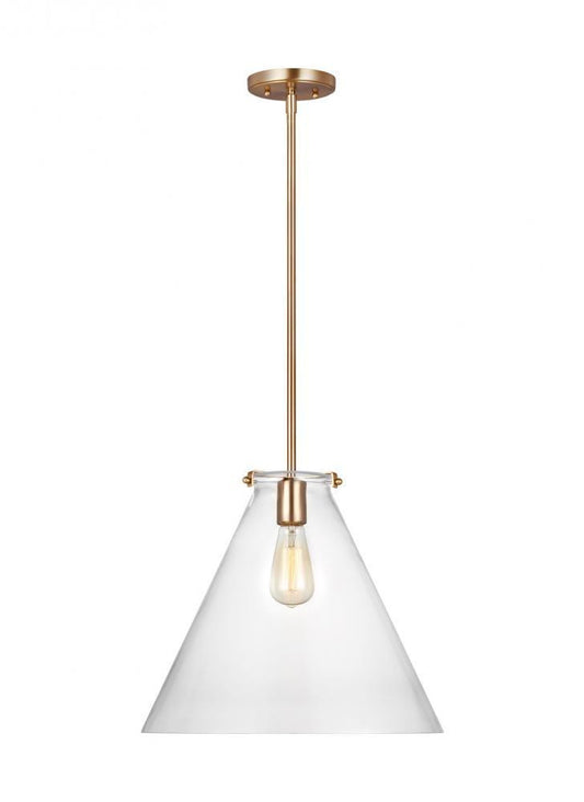Visual Comfort Studio Kate Cone LED Pendant Satin Brass