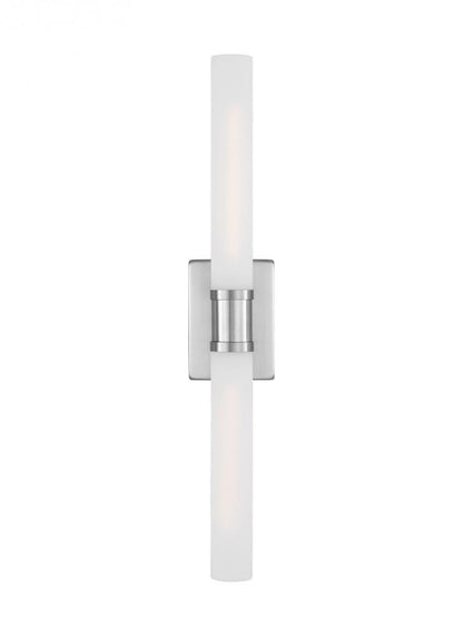 Visual Comfort Studio Keaton Large 2 Light Bath Wall Sconce Brushed Nickel