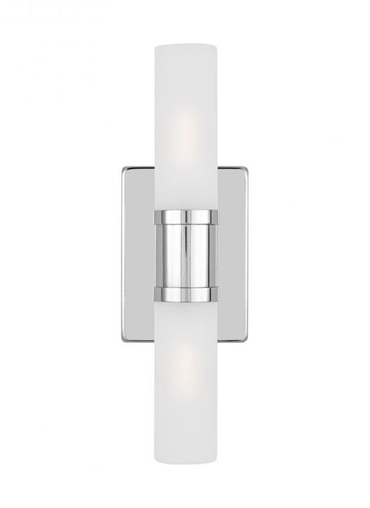 Visual Comfort Studio Keaton Small 2 Light Bath Wall Sconce Chrome