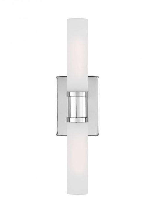 Visual Comfort Studio Keaton Medium 2 Light Bath Wall Sconce Chrome