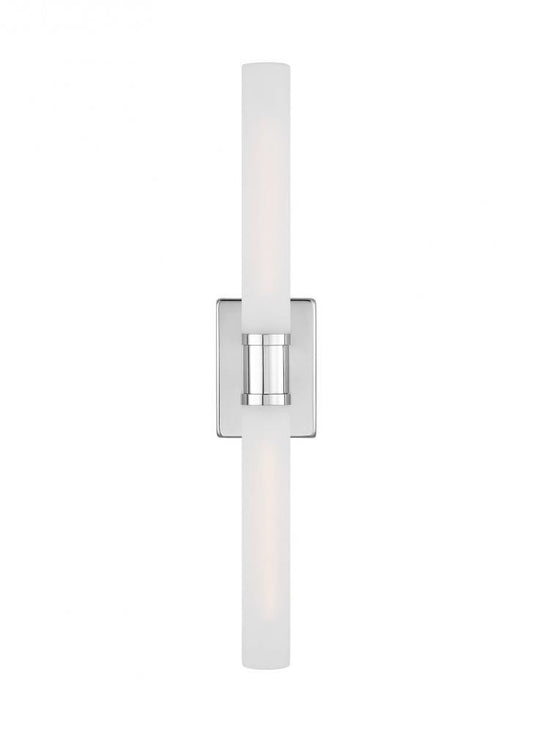 Visual Comfort Studio Keaton Large 2 Light Bath Wall Sconce Chrome