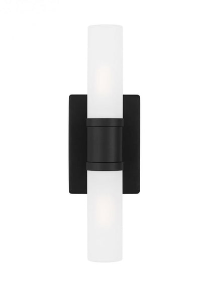 Visual Comfort Studio Keaton Small 2 Light Bath Wall Sconce Midnight Black
