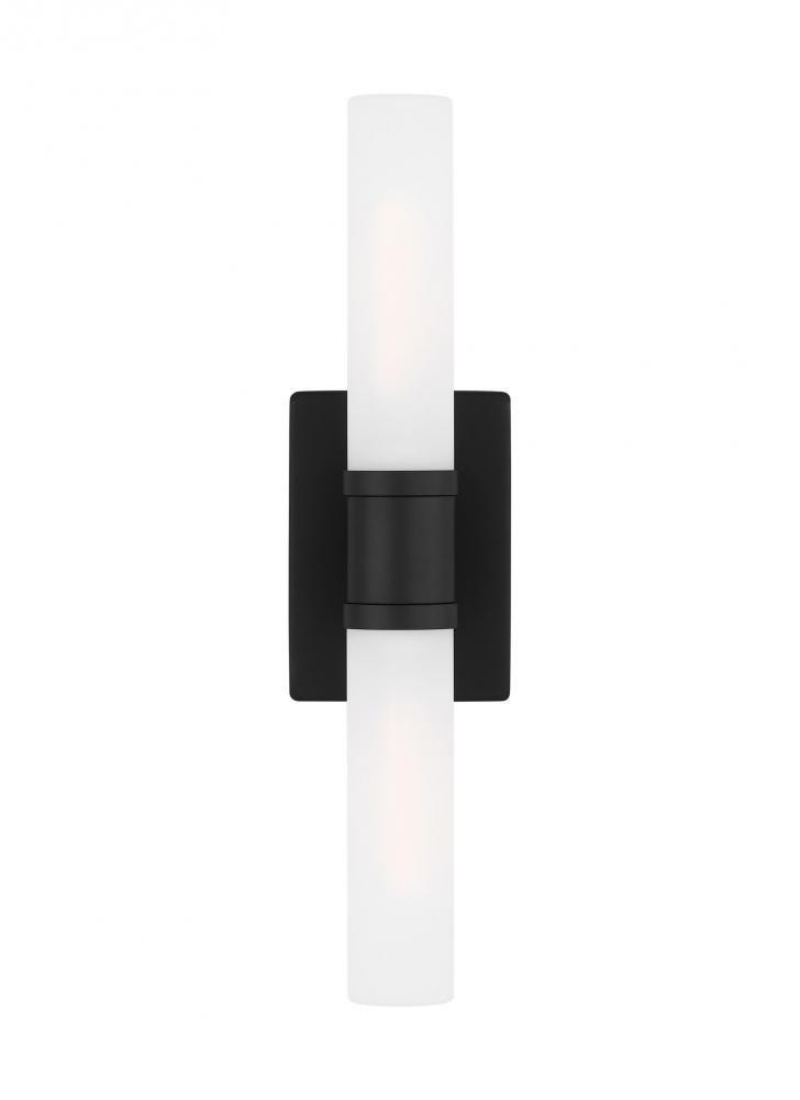 Visual Comfort Studio Keaton Medium 2 Light Bath Wall Sconce Midnight Black