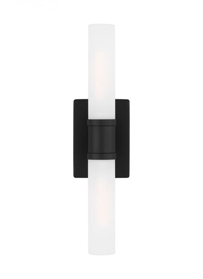 Visual Comfort Studio Keaton Medium 2 Light Bath Wall Sconce Midnight Black