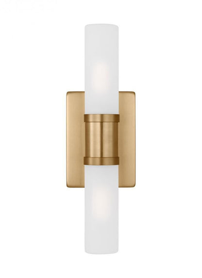 Visual Comfort Studio Keaton Small 2 Light Bath Wall Sconce Satin Brass