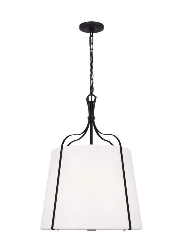 Visual Comfort Studio Leander 3 Light Medium Pendant Smith Steel