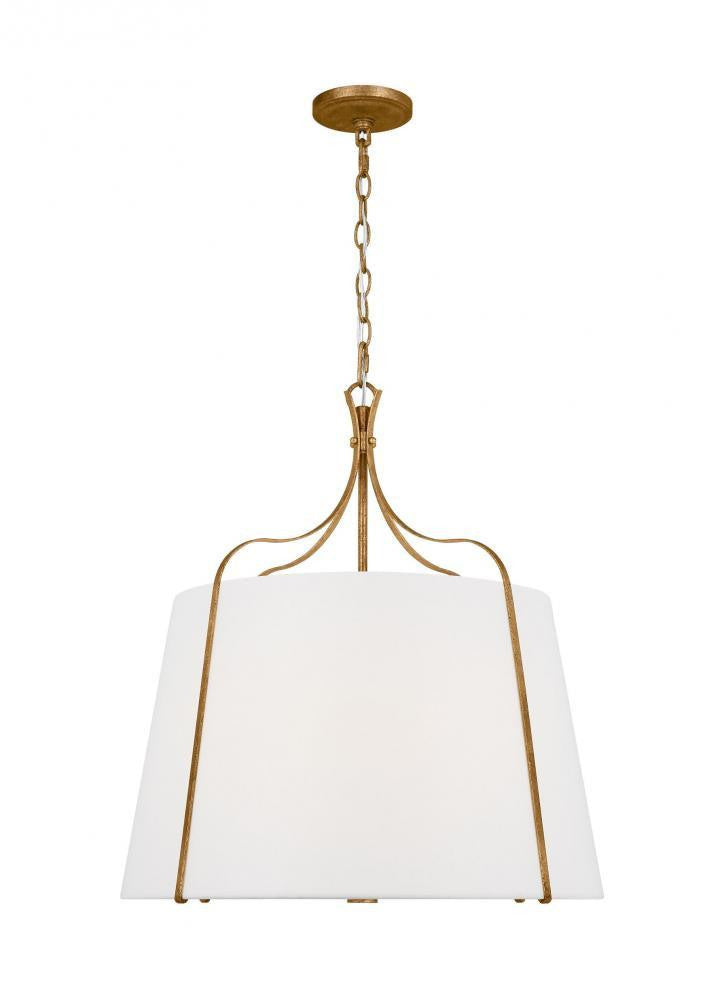 Visual Comfort Studio Leander 4 Light Large Pendant Antique Gild
