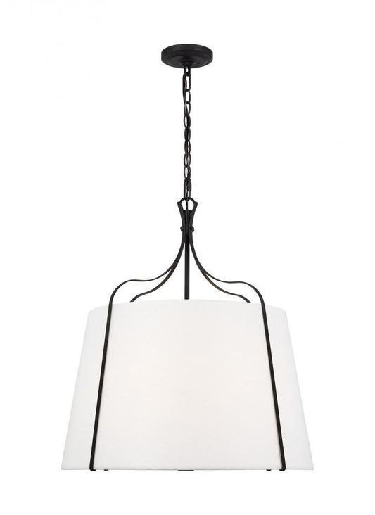 Visual Comfort Studio Leander 4 Light Large Pendant Smith Steel