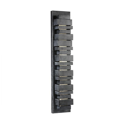 Visual Comfort Studio Ledgend Medium LED Outdoor Wall Sconce Dark Weathered Zinc