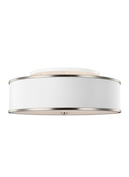 Visual Comfort Studio Lennon Large Semi-Flush Mount Satin Nickel