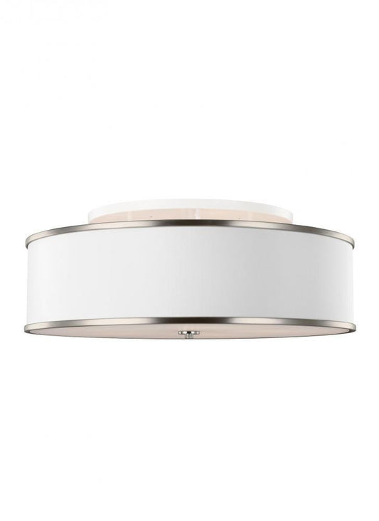 Visual Comfort Studio Lennon Large Semi-Flush Mount Satin Nickel