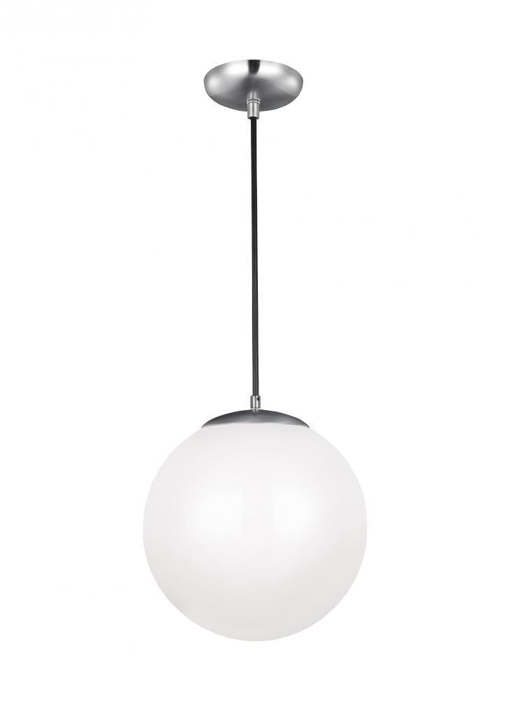 Visual Comfort Studio Leo Extra Large Globe LED Pendant Satin Aluminum