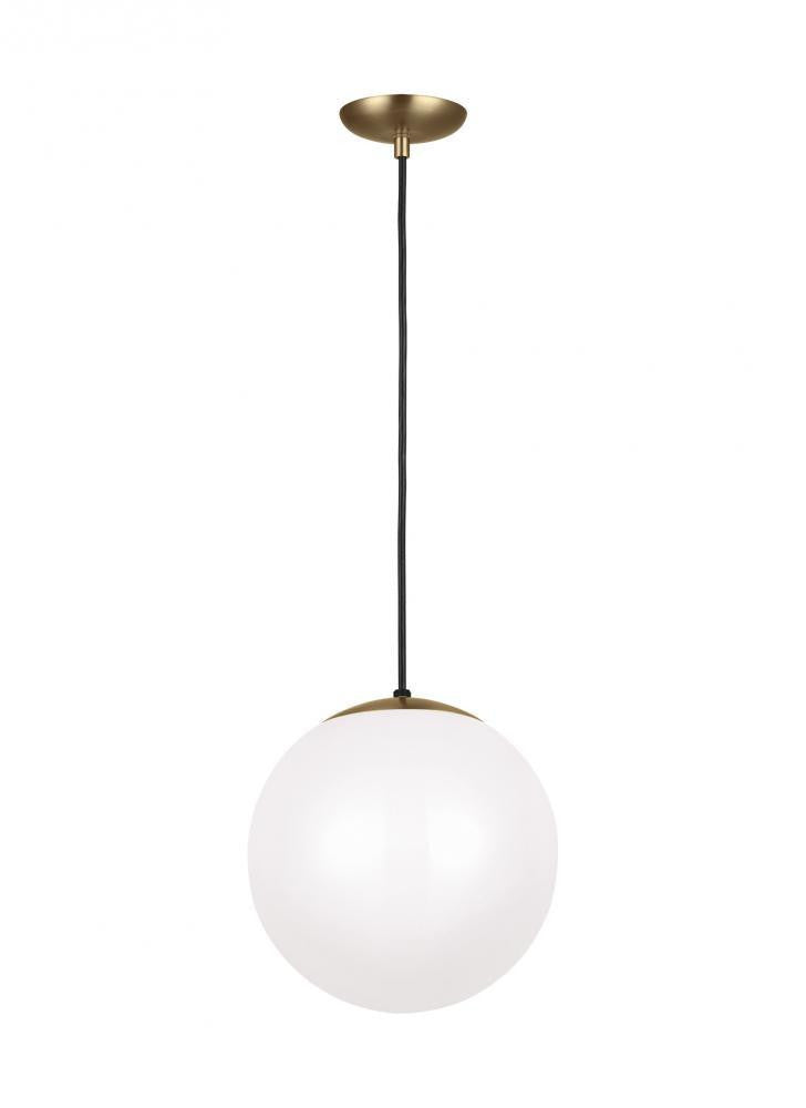 Visual Comfort Studio Leo Large Globe LED Pendant Satin Brass