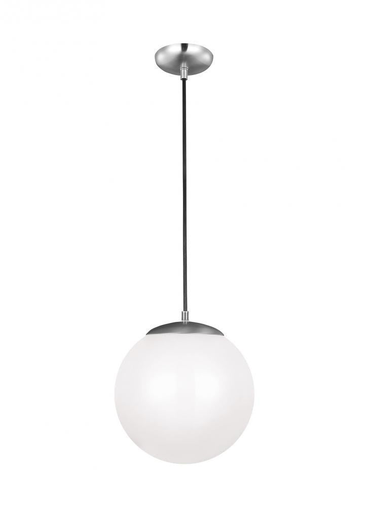 Visual Comfort Studio Leo Large Globe Pendant Satin Aluminum