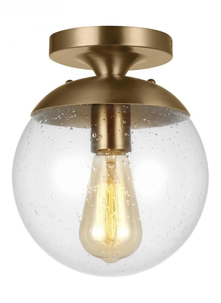 Visual Comfort Studio Leo Globe LED Semi-Flush Mount Satin Brass