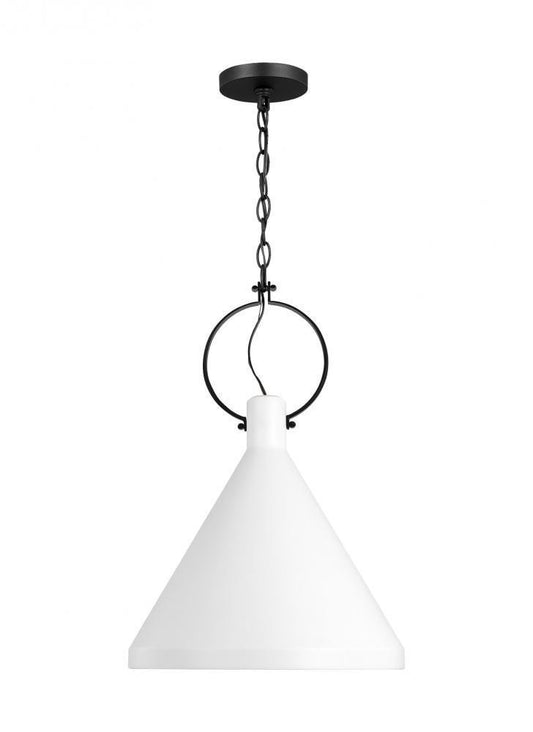 Visual Comfort Studio Lyon Medium Pendant Matte White