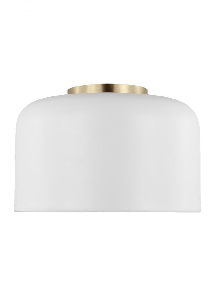 Visual Comfort Studio Malone Small LED Flush Mount Matte White