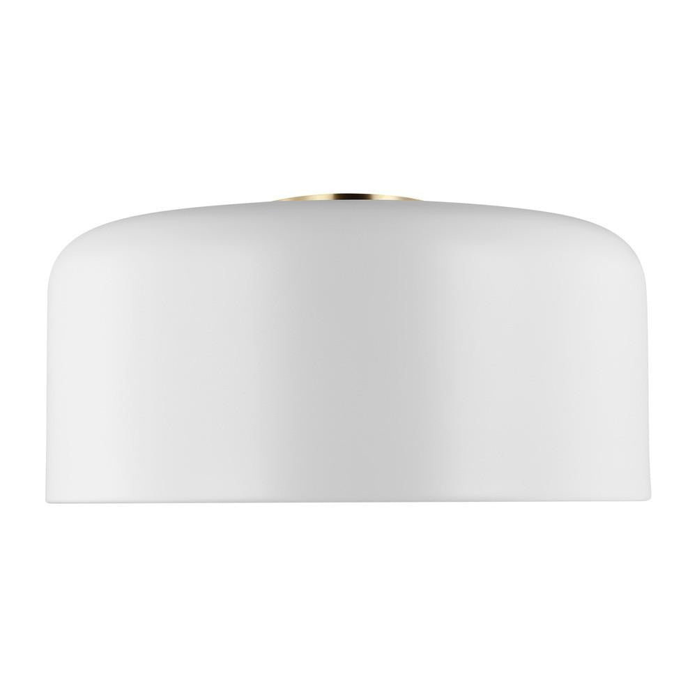 Visual Comfort Studio Malone Large LED Flush Mount Matte White