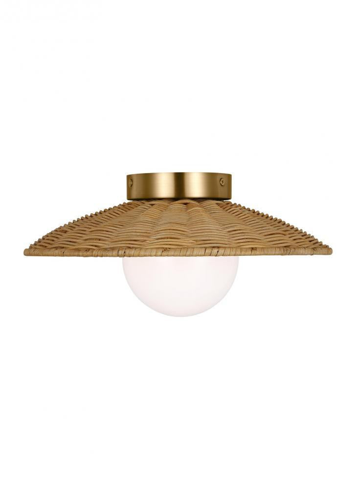 Visual Comfort Studio Mari Medium Flush Mount Burnished Brass