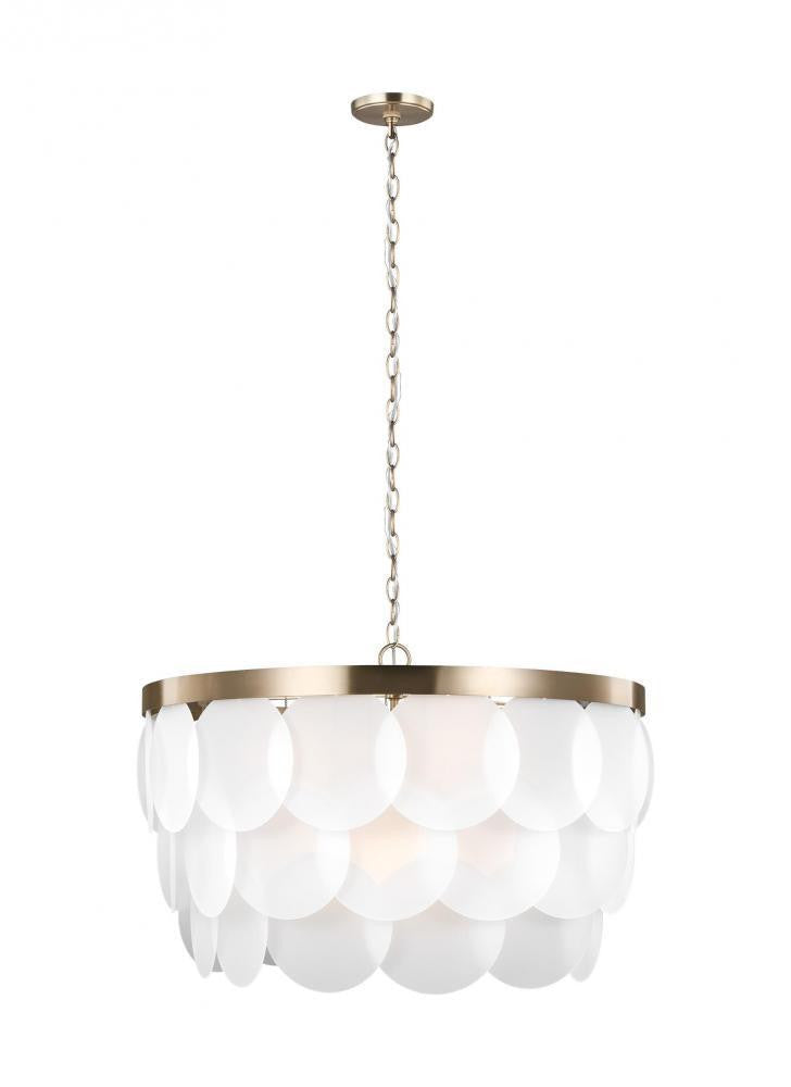 Visual Comfort Studio Mellita 8 Light LED Pendant Satin Brass