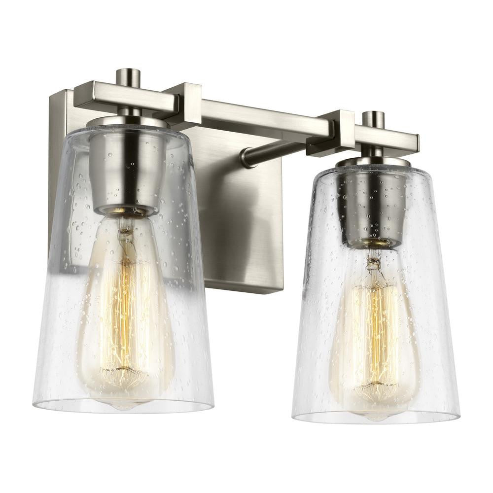 Visual Comfort Studio Mercer 2 Light Vanity Light Satin Nickel