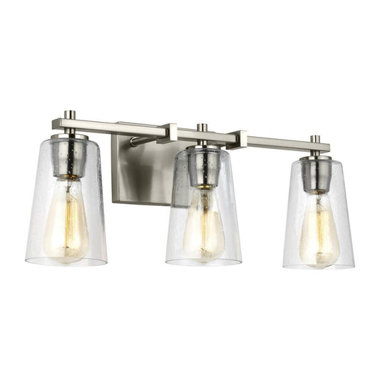 Visual Comfort Studio Mercer 3 Light Vanity Light Satin Nickel