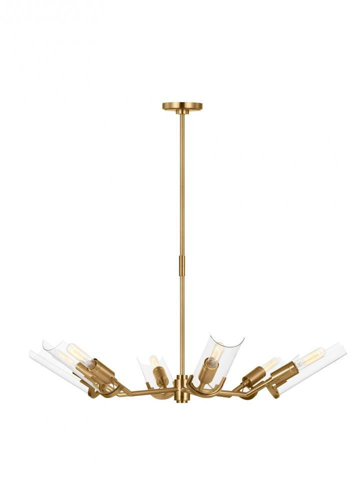 Visual Comfort Studio Mezzo Large Chandelier Burnished Brass