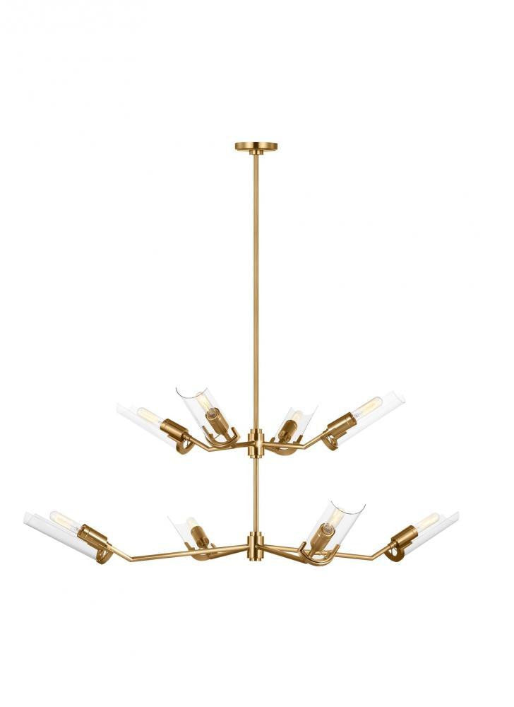 Visual Comfort Studio Mezzo Grand Chandelier Burnished Brass