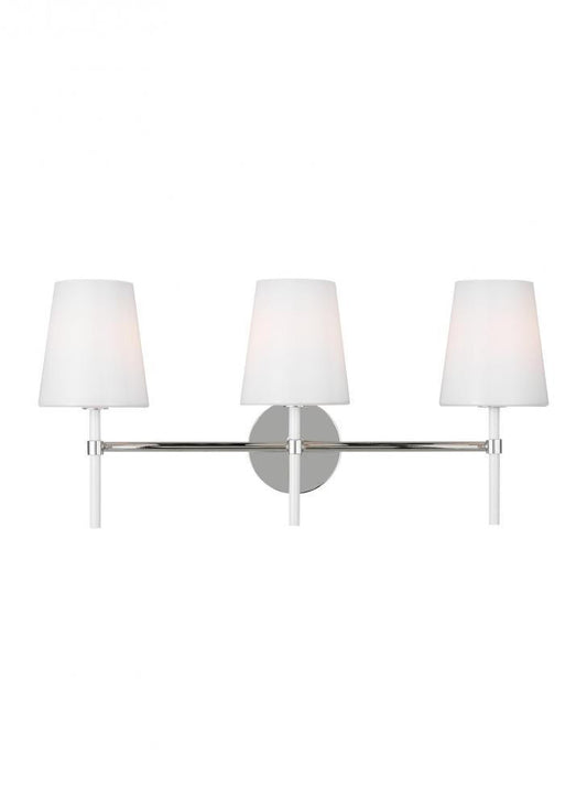 Visual Comfort Studio Monroe 3 Light Vanity Light Polished Nickel