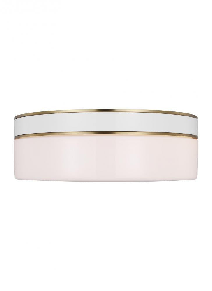 Visual Comfort Studio Monroe 2 Light Large Flush Mount Burnished Brass