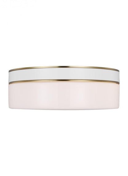 Visual Comfort Studio Monroe 2 Light Large Flush Mount Burnished Brass