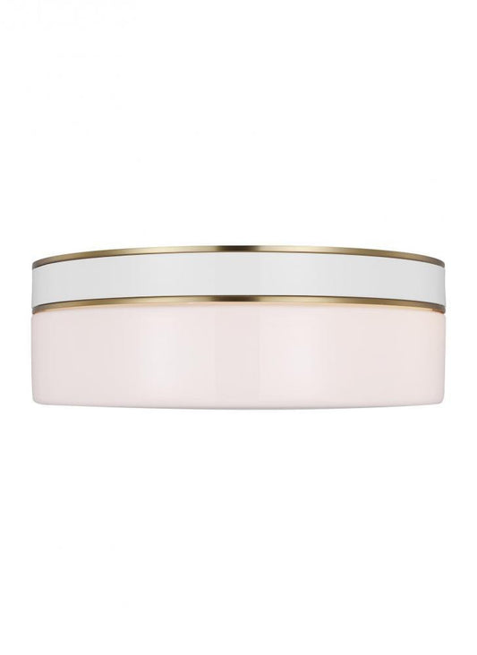 Visual Comfort Studio Monroe 2 Light Large Flush Mount Burnished Brass