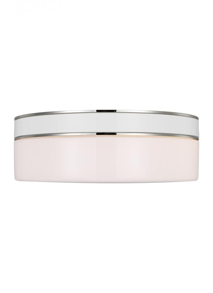 Visual Comfort Studio Monroe 2 Light Large Flush Mount Polished Nickel